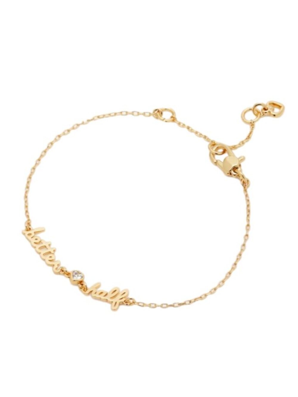 Kate Spade New York Say Yes Better Half Bracelet Gold NWT